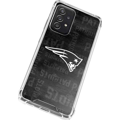NFL New England Patriots Black & White Galaxy A52 5G Clear Case